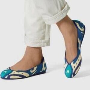 Rothy’s the round toe Moroccan blue size 5.5 woman’s flat shoes
